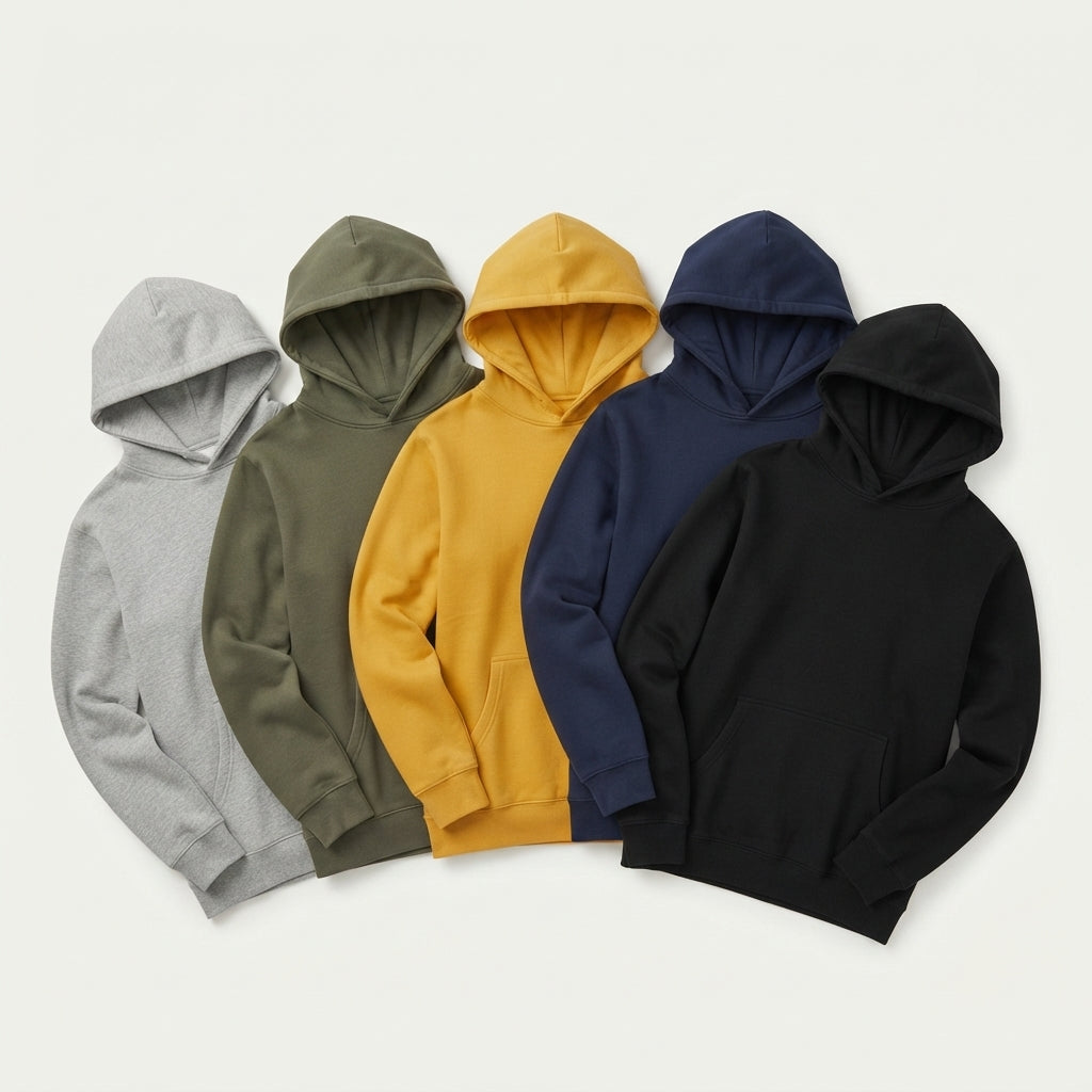 Pack Of 5 Kids Winter Fleece Hoodies Weekly Essentials Pack CC1