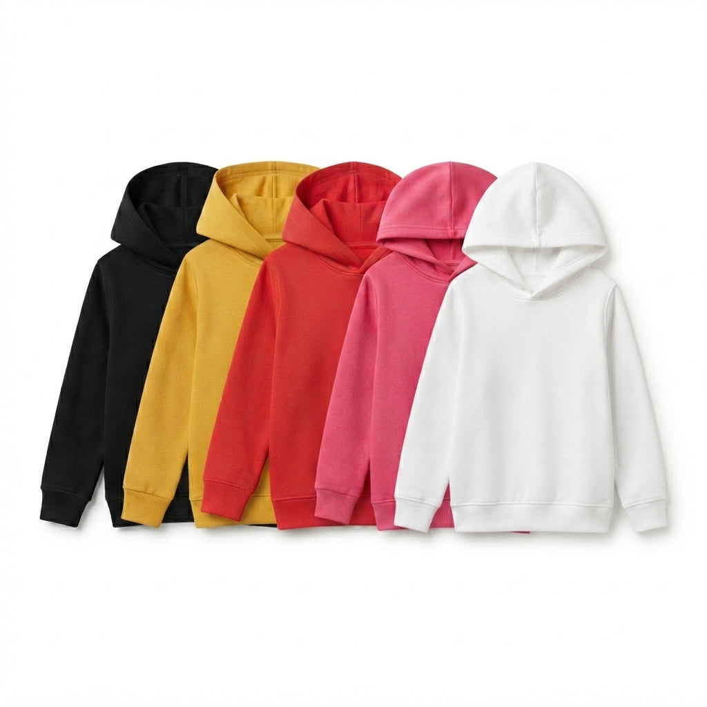 Pack Of 5 Kids Winter Fleece Hoodies Weekly Essentials Pack - Kin Trends