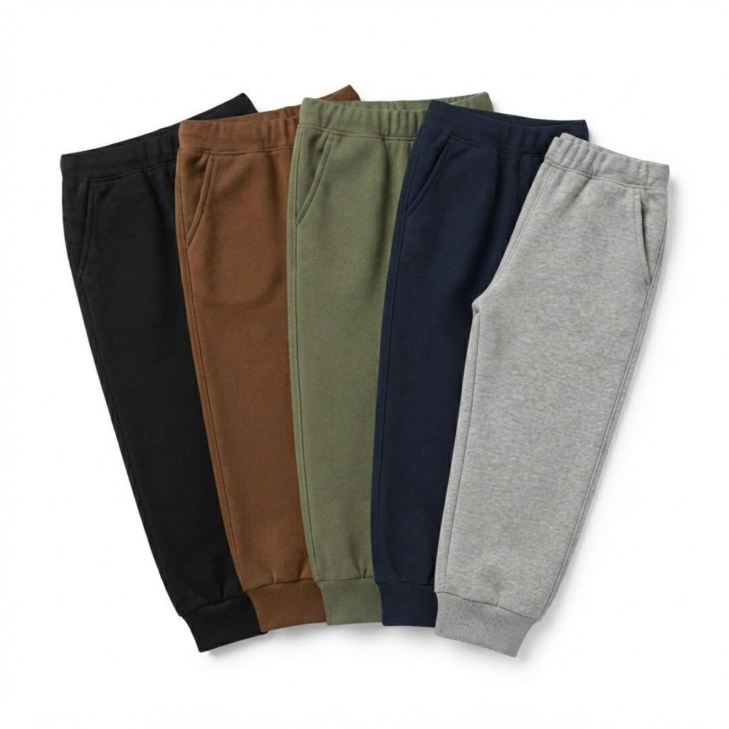Pack Of 5 Kids Winter Fleece Trousers Mega Value Bundle - Kin Trends