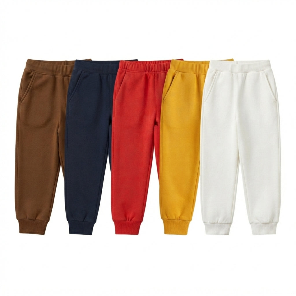 Pack Of 5 Kids Winter Fleece Trousers Mega Value Bundle - Kin Trends