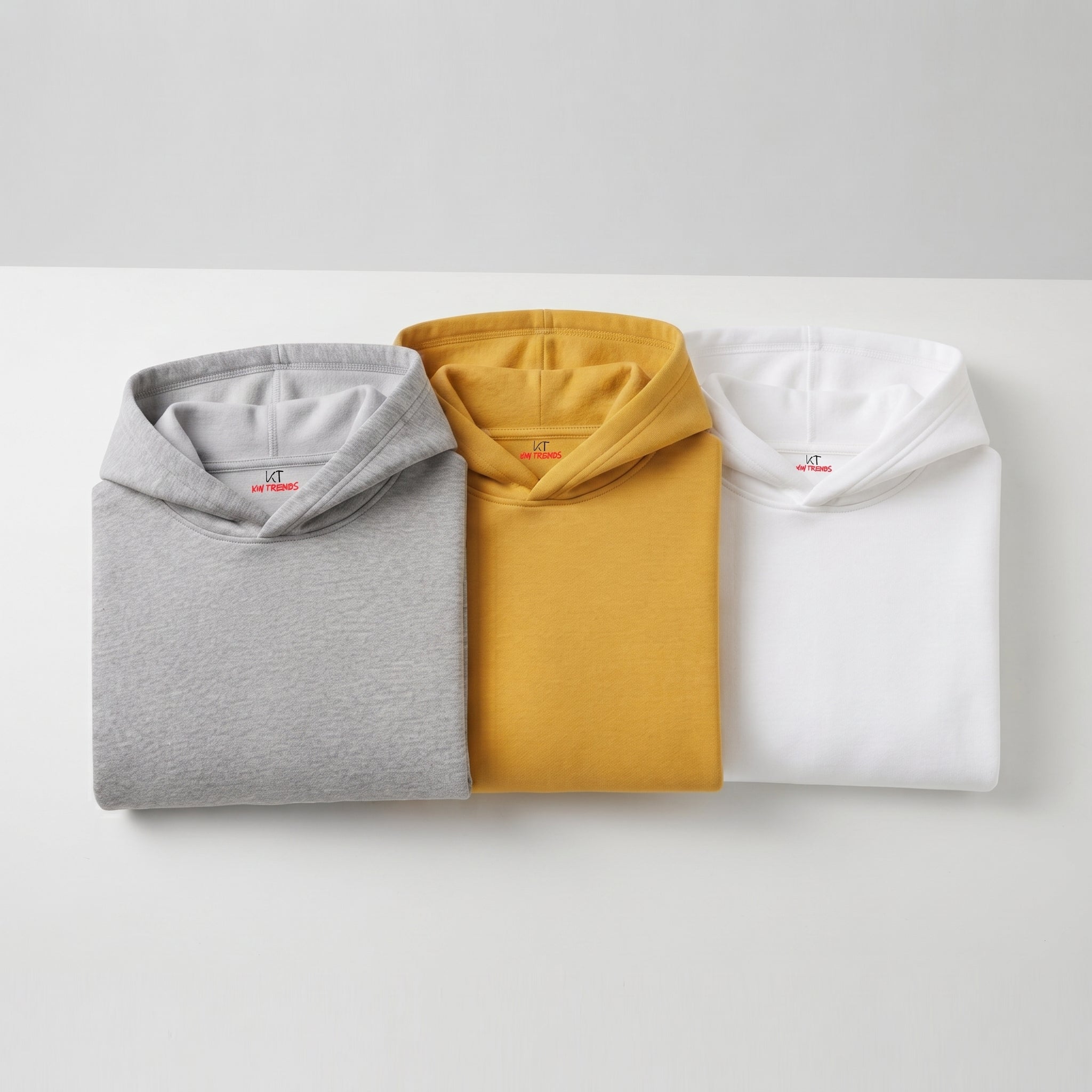 Pack Of 3 Kids Urban Streetwear Plain Winter Fleece Hoodies CC6