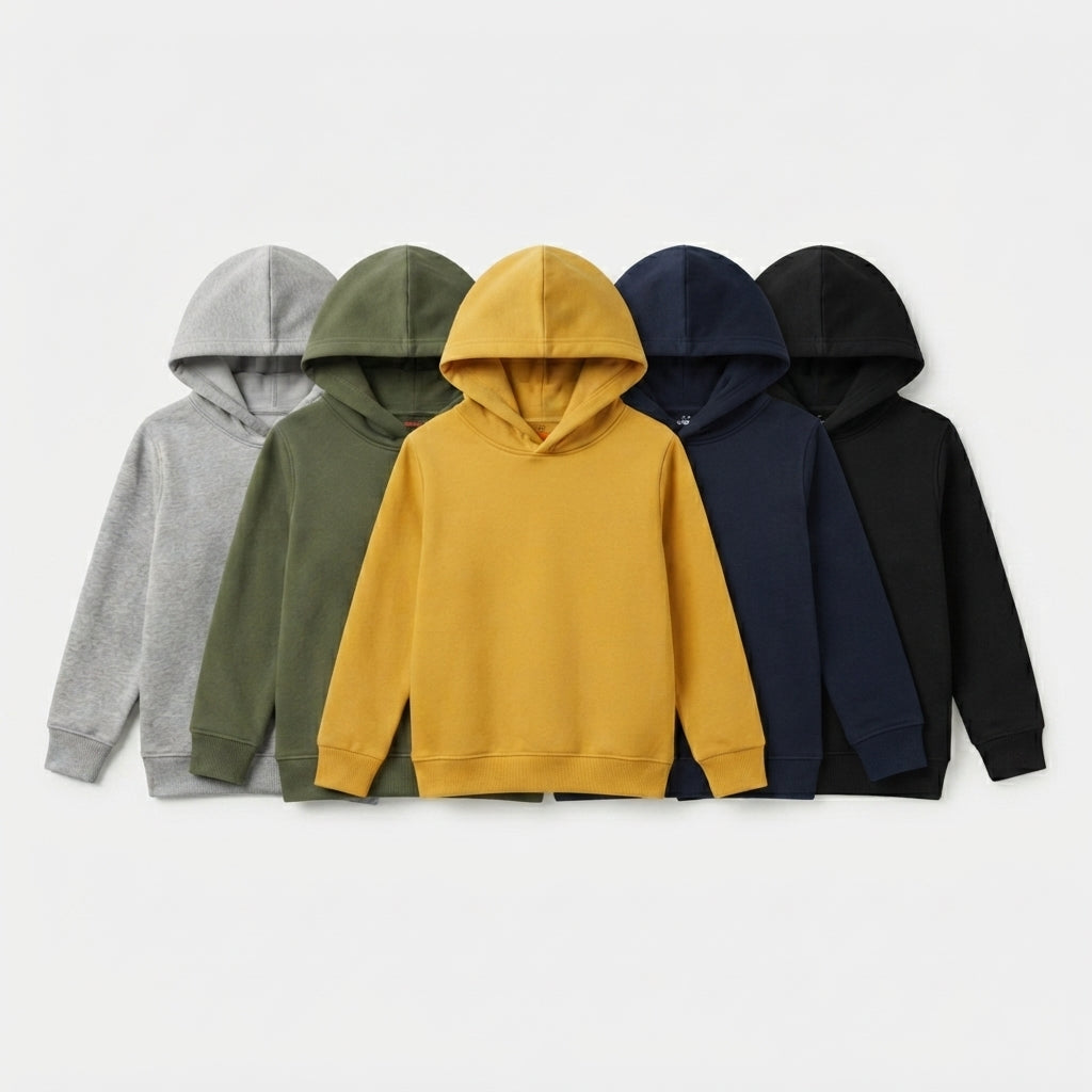 Pack Of 5 Kids Winter Fleece Hoodies Weekly Essentials Pack CC1