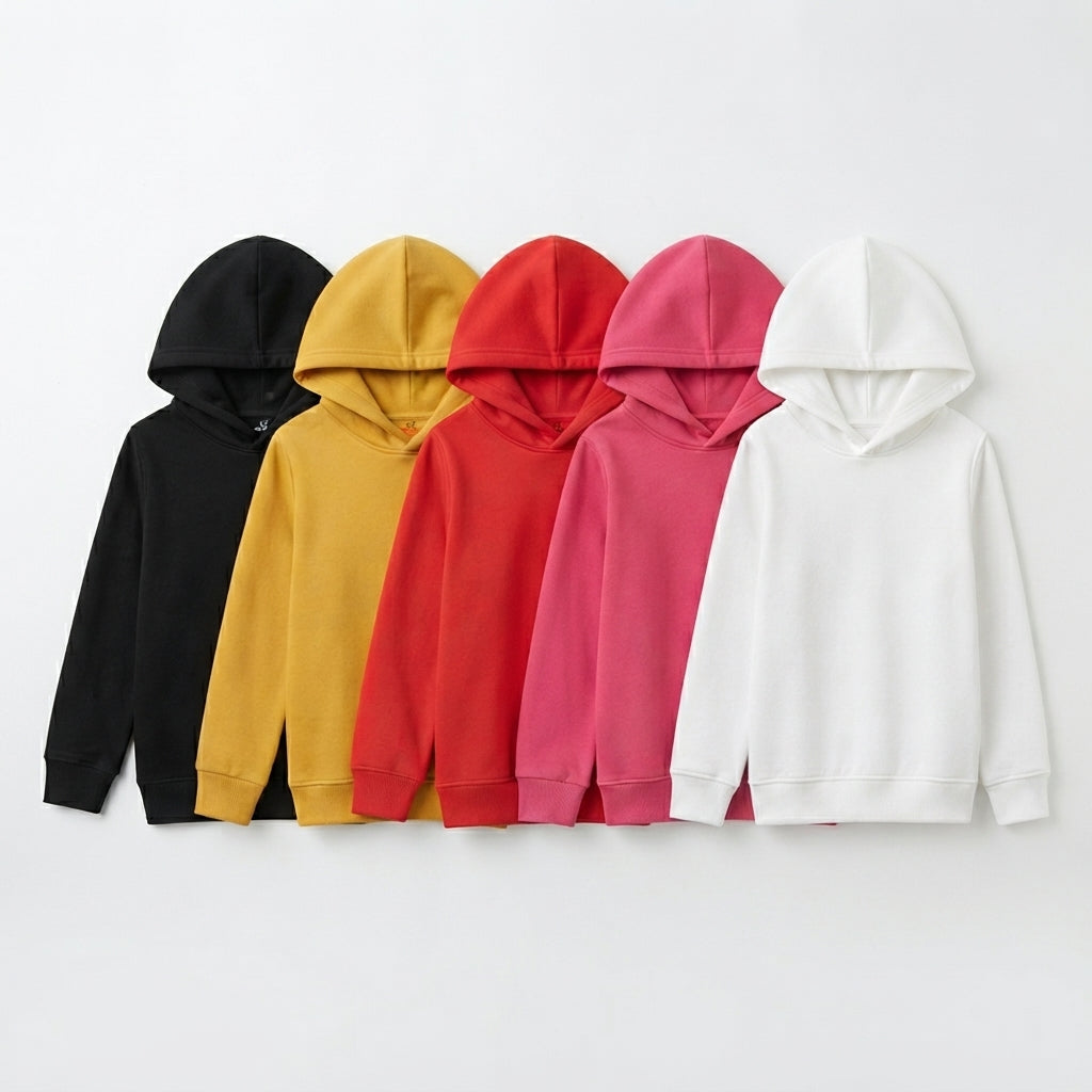 Pack Of 5 Kids Winter Fleece Hoodies Weekly Essentials Pack - Kin Trends
