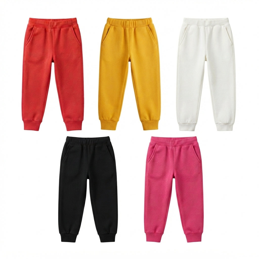 Pack Of 5 Kids Winter Fleece Trousers Mega Value Bundle - Kin Trends