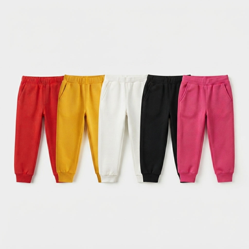 Pack Of 5 Kids Winter Fleece Trousers Mega Value Bundle - Kin Trends