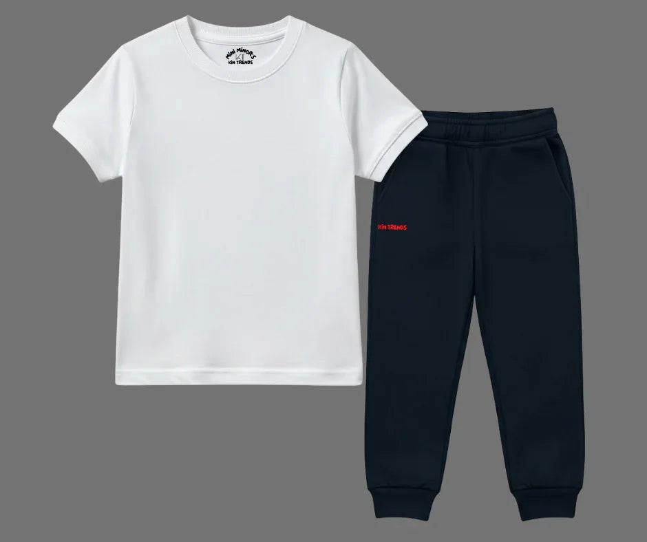Contrast Color Plain Tracksuit | Mini Minors Kintrends