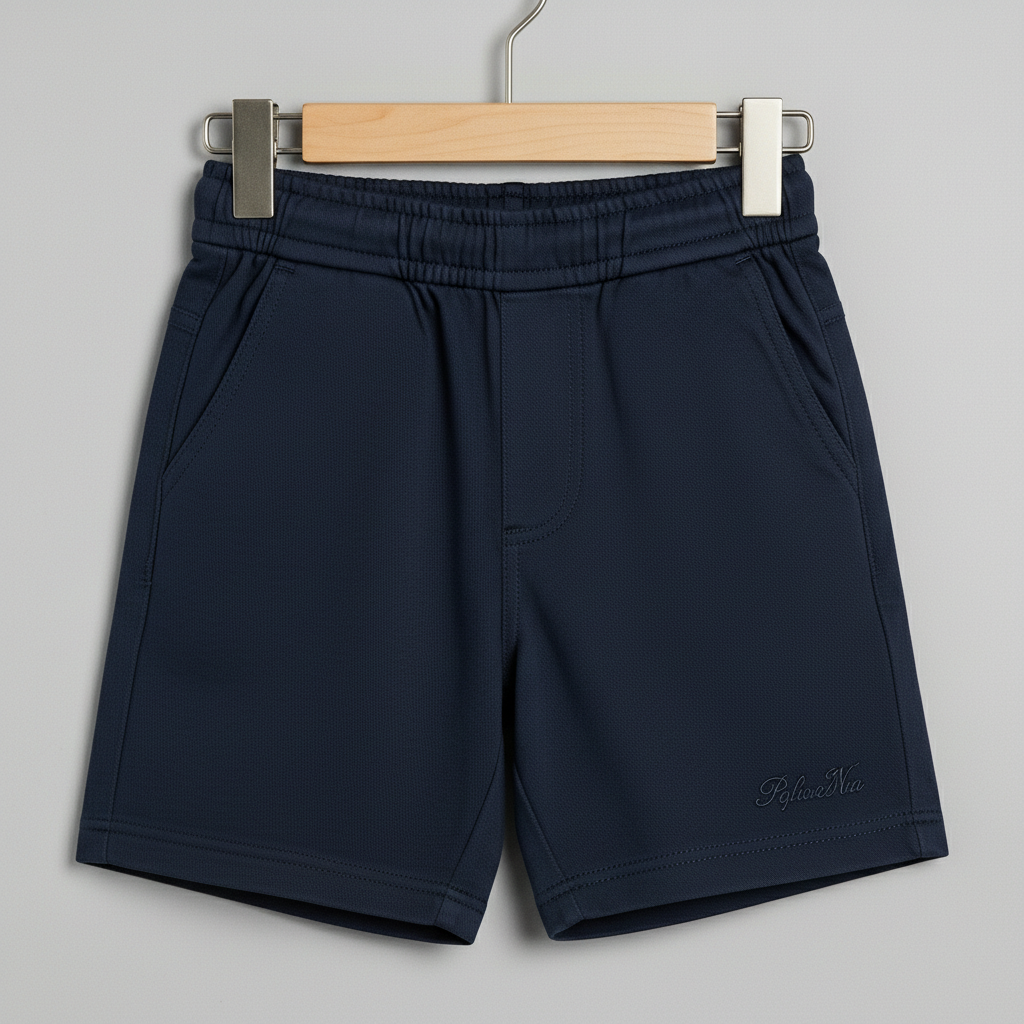 Dark Navy cotton shorts for boys and girls | Mini Minors Kintrends