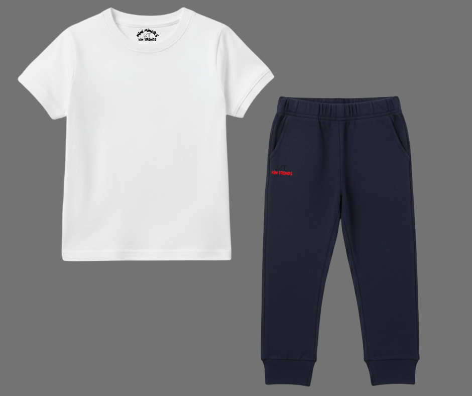 Contrast Color Plain Tracksuit